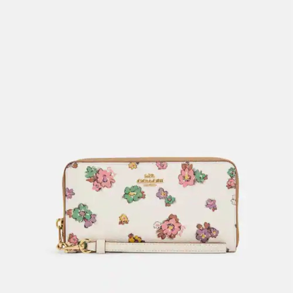 COACH - Long Zip Around Wallet With Spaced Floral Field Print